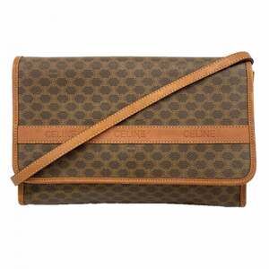 Celine Shoulder Bag Macadam Brown Women's